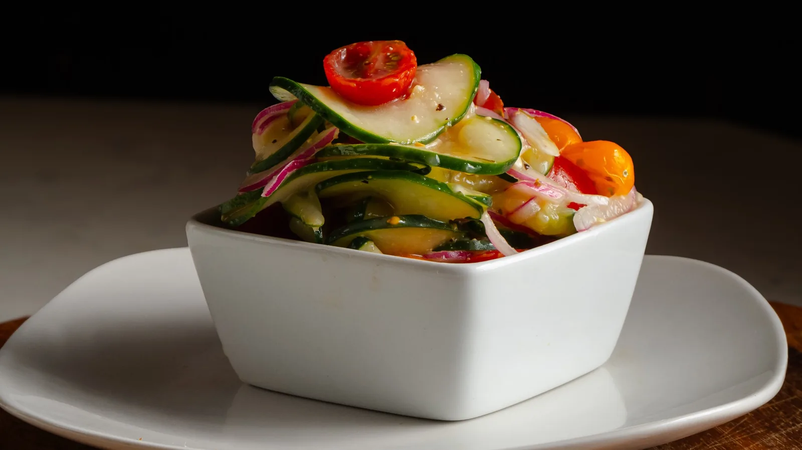 Cucumber and tomato salad